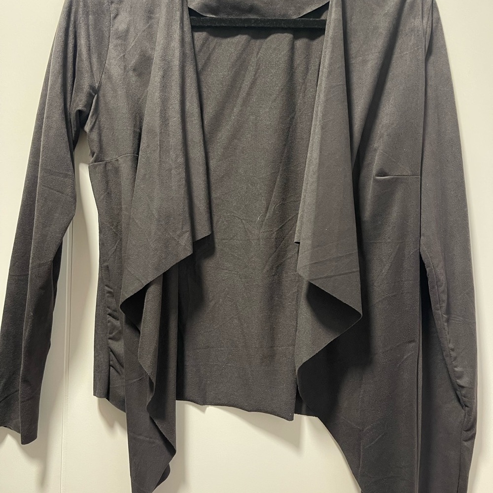 Boohoo Black suede cardigan Medium